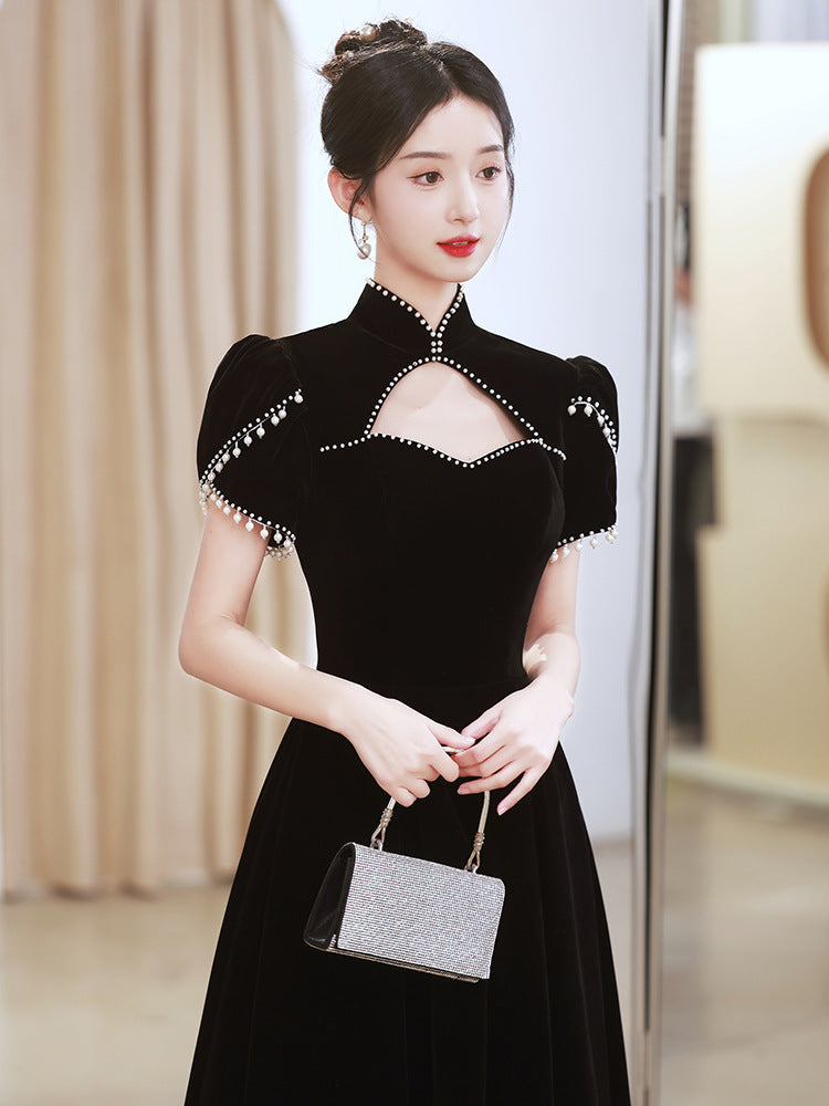 Fashion Black Evening Dress Women