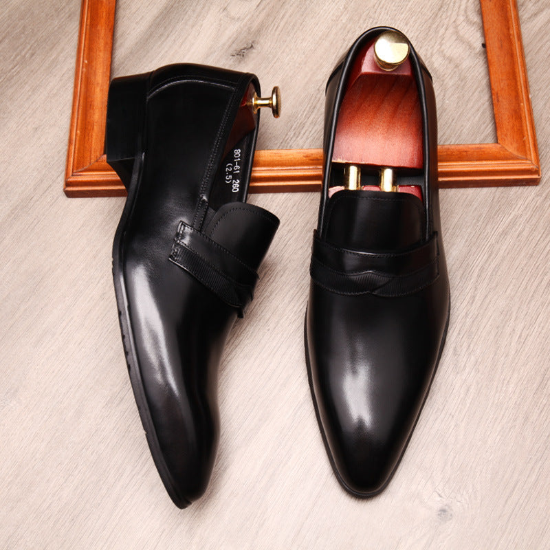 European Version Of Pointed Pure Leather To Create A Soft Bottom